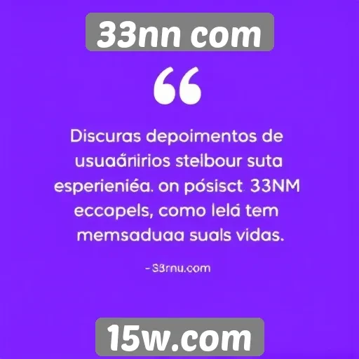 Depoimentos de usuários sobre a experiência no 33nn com